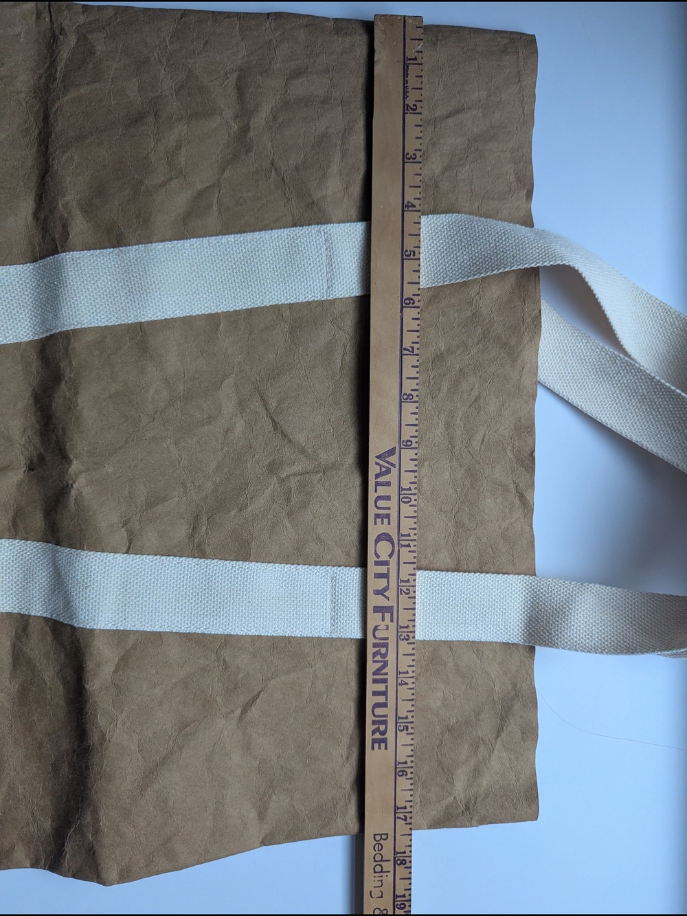 Trader Joe’s Reusable Washable Paper Tote Shopping Bag Large IVORY Strap Retired - Picture 2 of 6